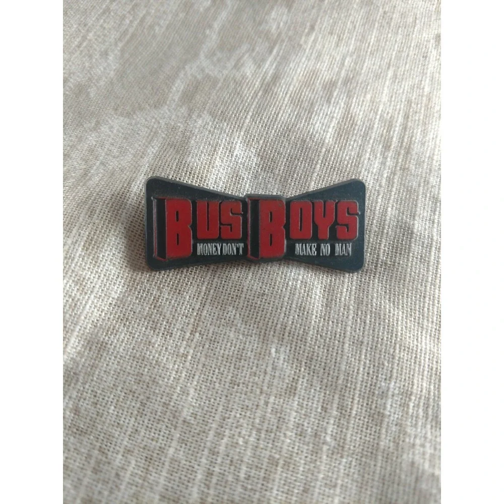 Vintage 1988 Bus Boys Money‎ Don't Make No Make Plastic Bow Tie Pin